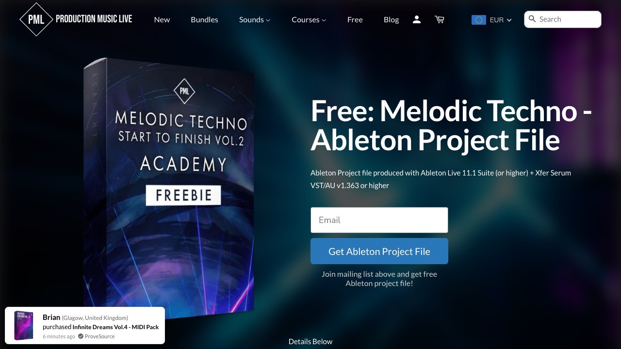Free Ableton Live 11 Melodic Techno Project: Am I Real (PML)