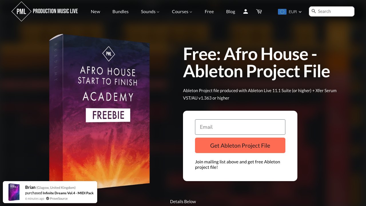 Free Ableton Live 11 Afro House Project: Life (PML)
