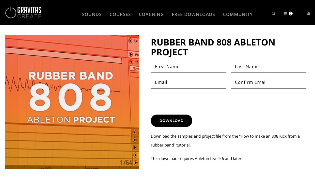 Free Ableton Live 9.6 Project: Rubber Band 808 Kick (Gravitas Create)