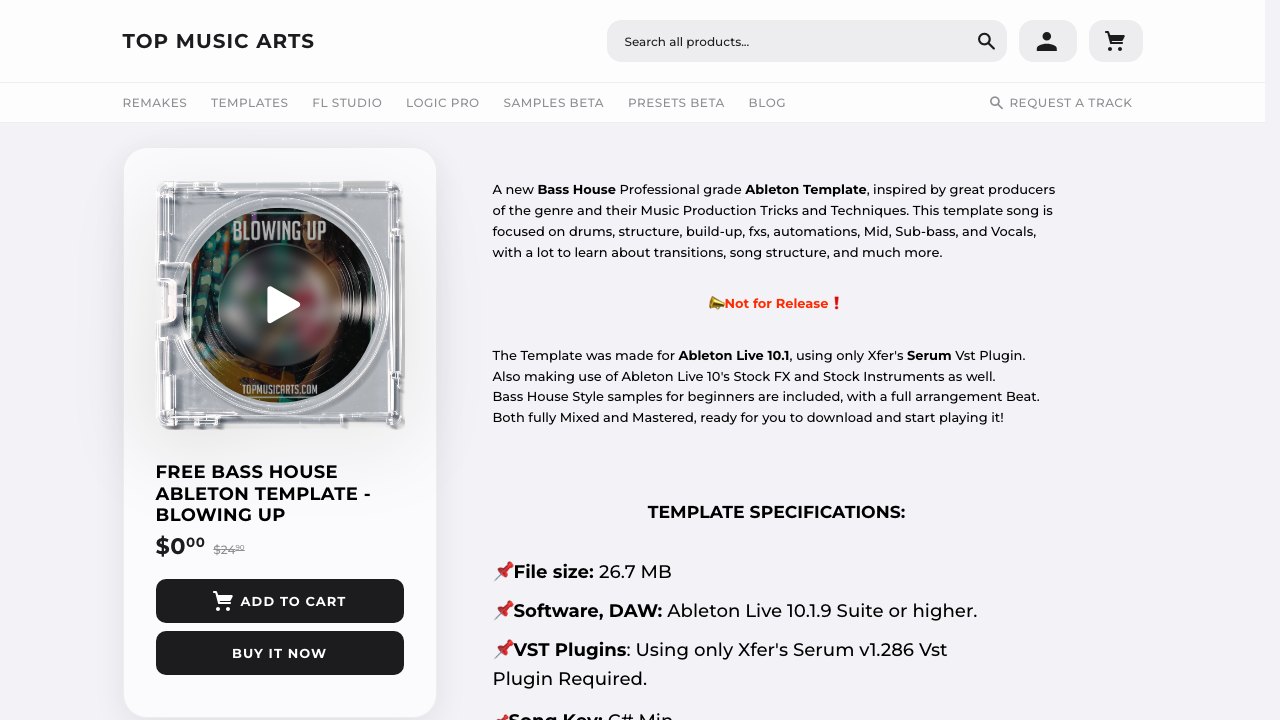 Free Ableton Live 10 Bass House Template: Blowing Up (Top Music Arts)