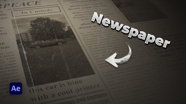 Free After Effects Project: Newspaper Transition (Adobe Simplified)