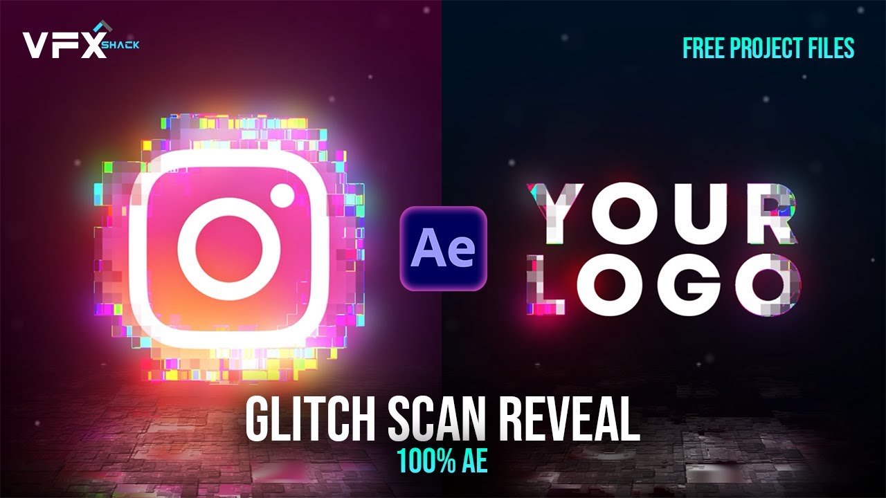 Free After Effects Project: Glitch Scan Logo Reveal (VFX Shack)