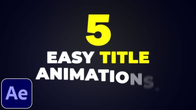 Free After Effects Project: 5 Title Animations (Smertimba Graphics)