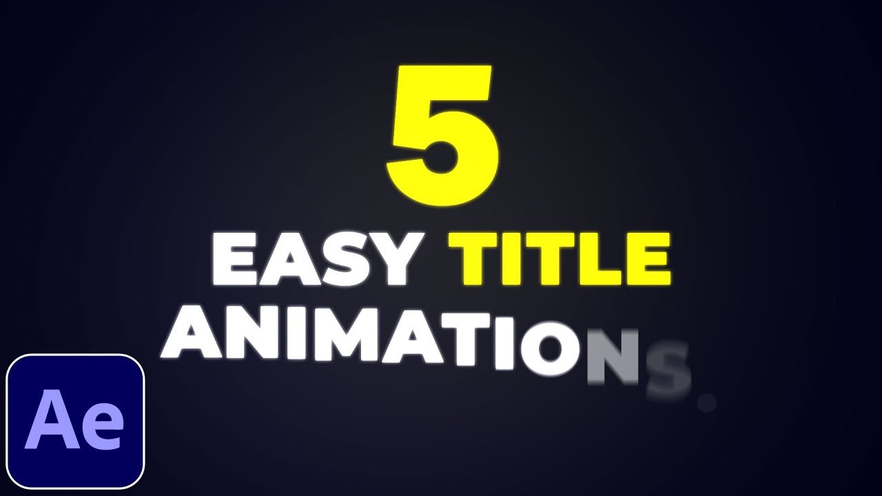 Free After Effects Project: 5 Title Animations (Smertimba Graphics)