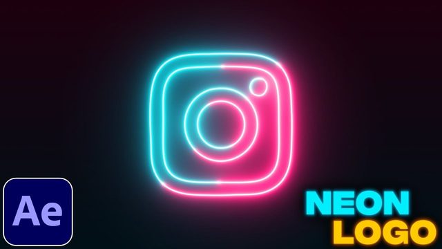 Free After Effects Project: Neon Logo Reveal with Saber (Smertimba)