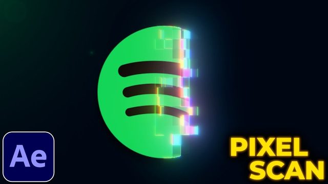 Free After Effects Project: Pixel Scan Logo Wipe (Smertimba Graphics)