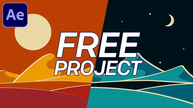 Free After Effects Project: Desert Day-Night Loop (Motion by Nick)