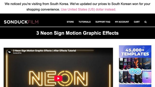 Free After Effects Project: 3 Neon Sign Effects (SonduckFilm)
