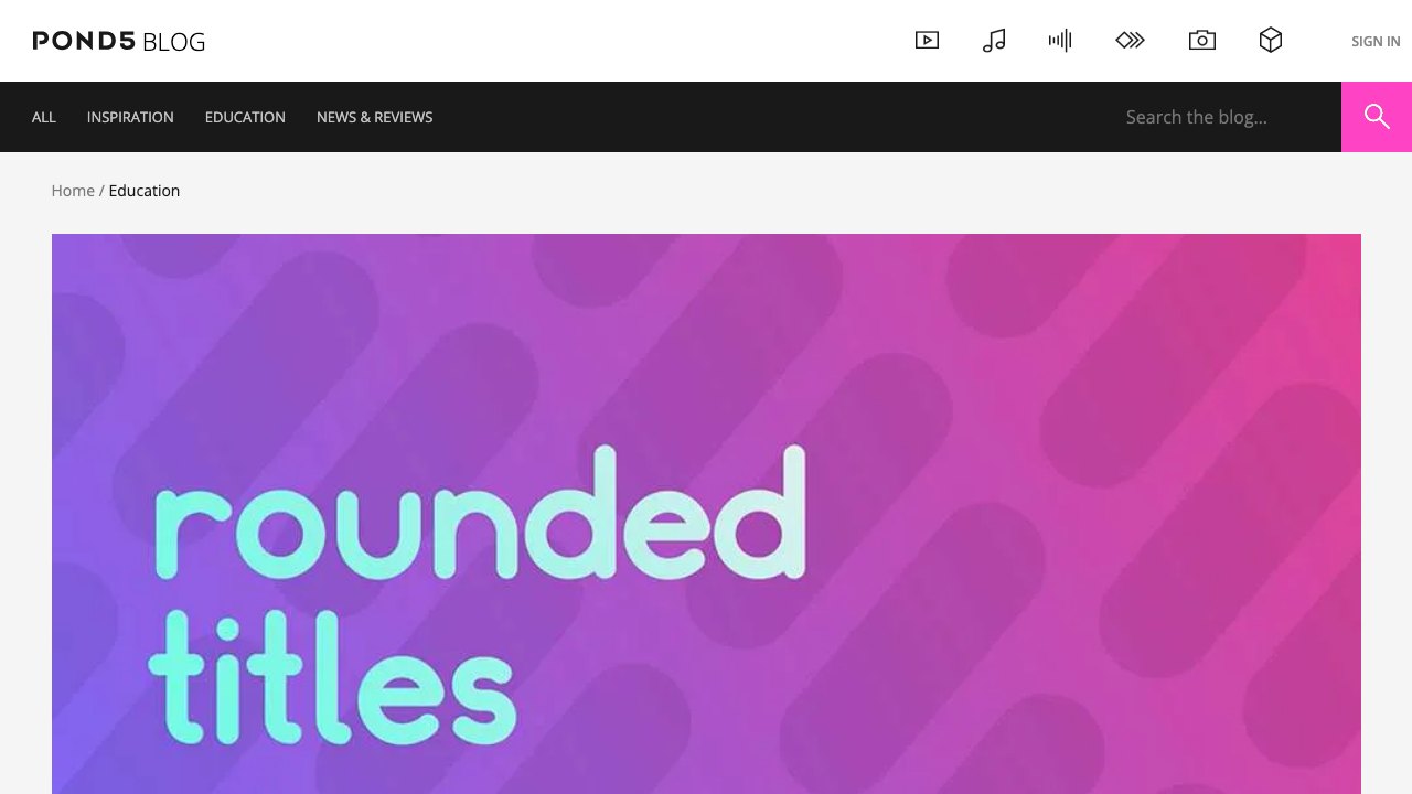 Free After Effects Template: Rounded Lower Thirds (RocketStock)