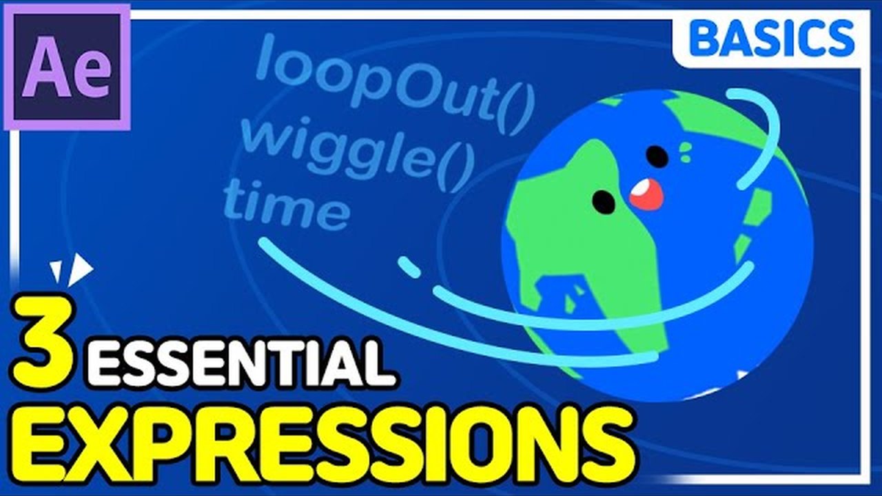 Free After Effects 2019 Project: Wiggle, loopOut and time Expression Basics (WOO Visual Art)