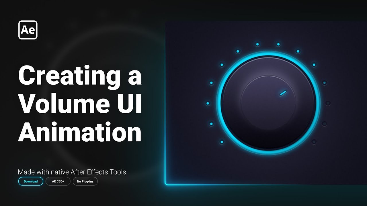 Free After Effects CS6+ Project: Volume Knob UI with Slider Expressions (d3luxxxe)