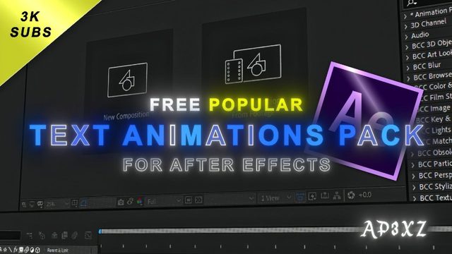 Free After Effects Animation Preset: 4 Text Animation Presets (AP3XZ)