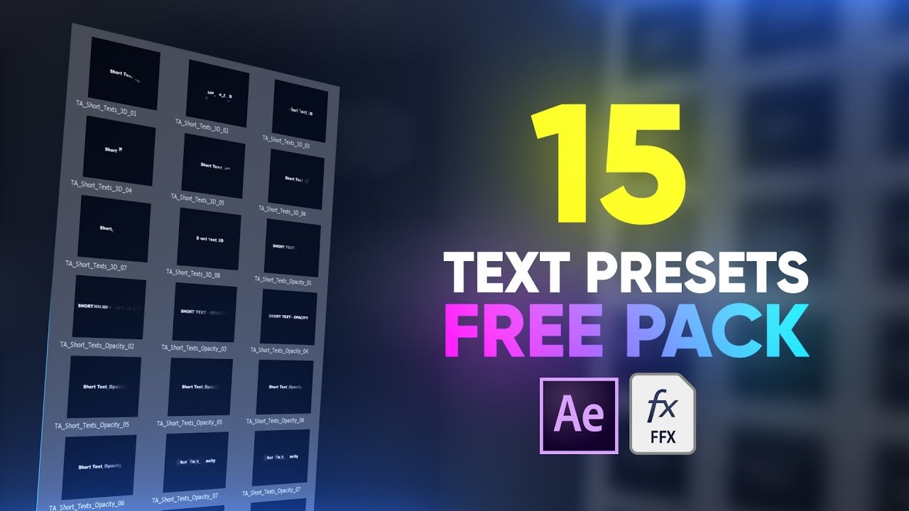 Free After Effects Animation Preset: 15 Text Animation Presets (Polygon Motions)