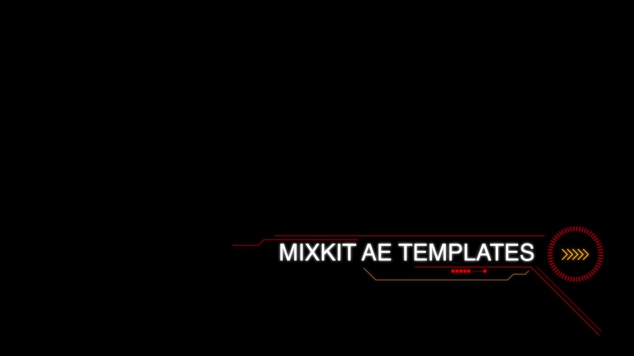 Free After Effects Project: Red HUD Lower Third with Expression Controls (Mixkit)