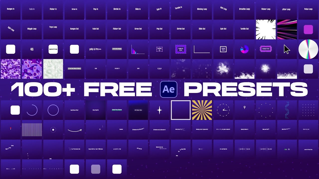 Free After Effects Project: 100+ New Official Presets Organized for Browsing (Jake In Motion)