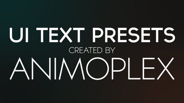 Free After Effects CS5.5+ Animation Preset: Futuristic UI Text Presets (Animoplex)