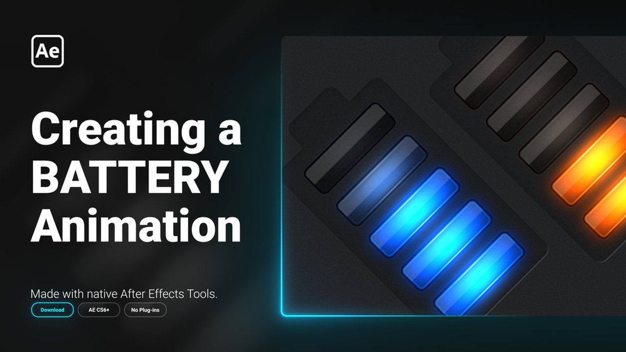 Free After Effects CS6+ Project: Battery Charge Animation Driven by One Slider (d3luxxxe)