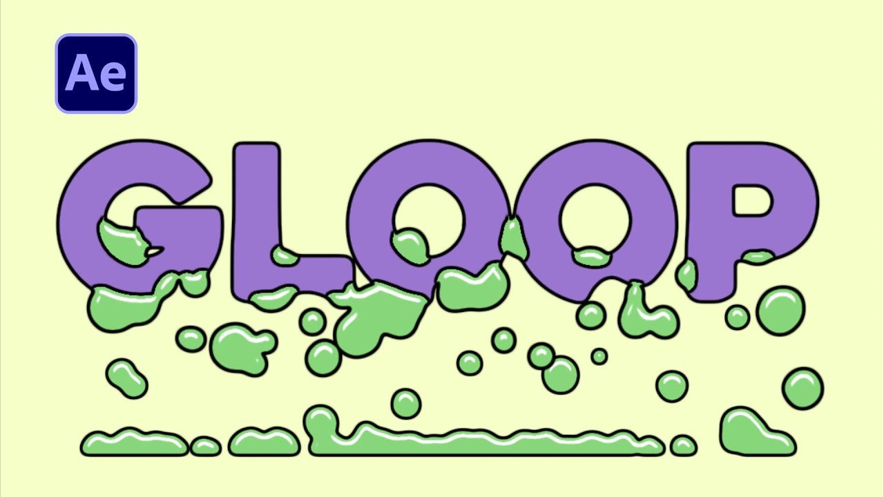 Free After Effects Project: Gloopy Liquid Text Dissolve (Mograph Mill)