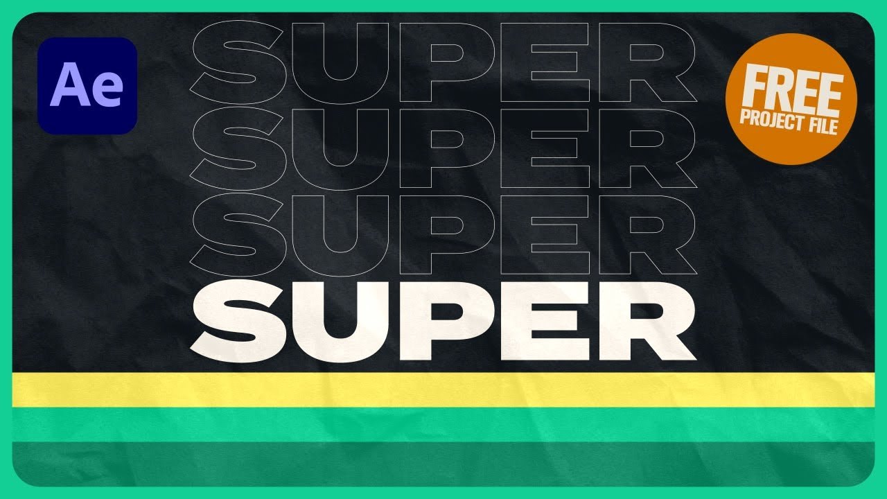 Free After Effects Project: Looping Sans Serif Kinetic Type (The Video Shop)