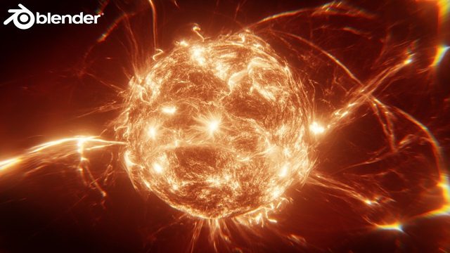 Free Blender EEVEE Project: Procedural Animated Star (Poly3Blend)