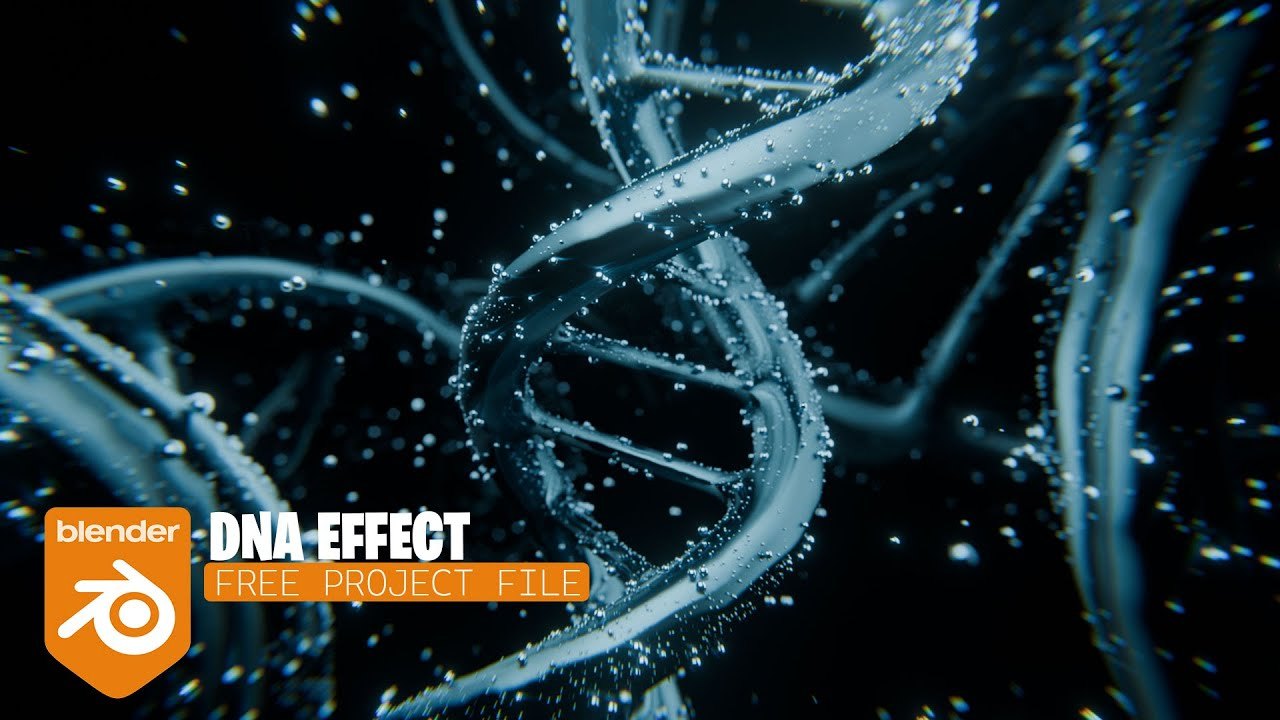 Free Blender Starter File: Animated DNA Generator (TopChannel1on1)