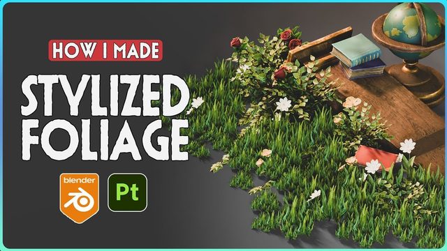 Free Blender 4.4 Files: Stylized Game-Ready Foliage (Vertex Horizons)
