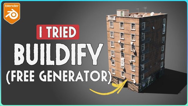 Free Blender Geometry Nodes Building Tool: Buildify (Pavel Oliva)