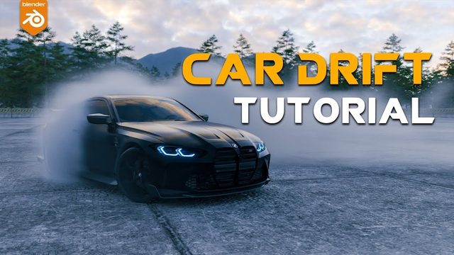 Free Blender Project File: BMW M4 Car Drift Animation (ANKUSH_FX)