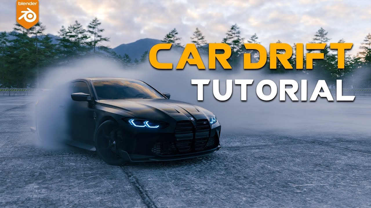 Free Blender Project File: BMW M4 Car Drift Animation (ANKUSH_FX)