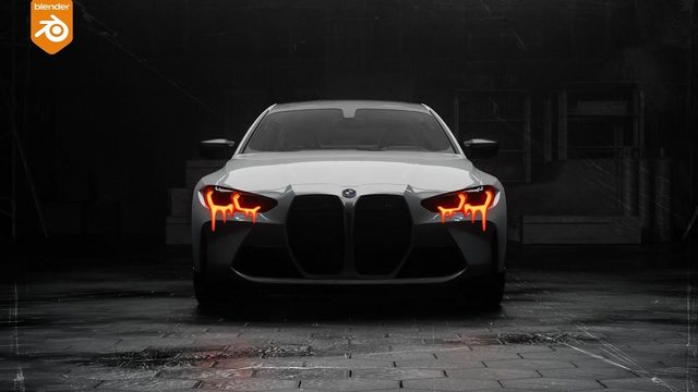 Free Blender Project File: BMW M4 G82 Car Animation (ANKUSH_FX)