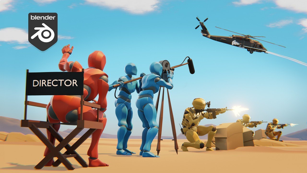 Free Blender Short Film Scenes: Mixamo and Camera Shakify (CG Boost)