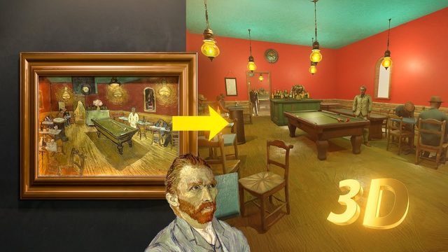 Free Blender Scene: Van Gogh's The Night Cafe in 3D (MedelFPV)