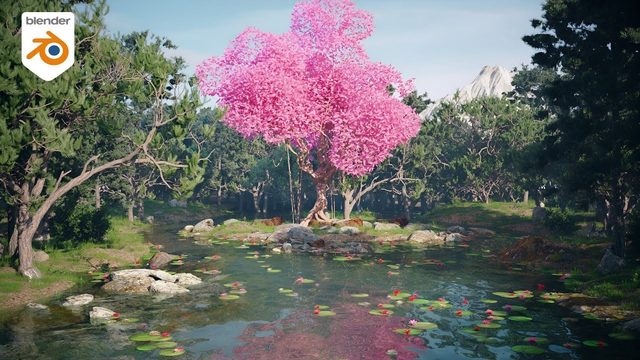 Free Blender Scene: Realistic Forest Environment (imduong2k6)