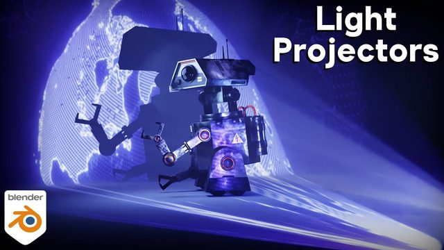 Free Blender Light Projector Scene with Fog Beams (Ryan King Art)