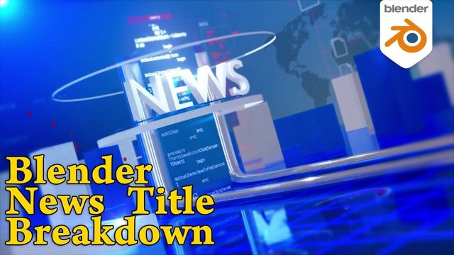 Free Blender 2.92 Project: News Title Animation (GV Studios)