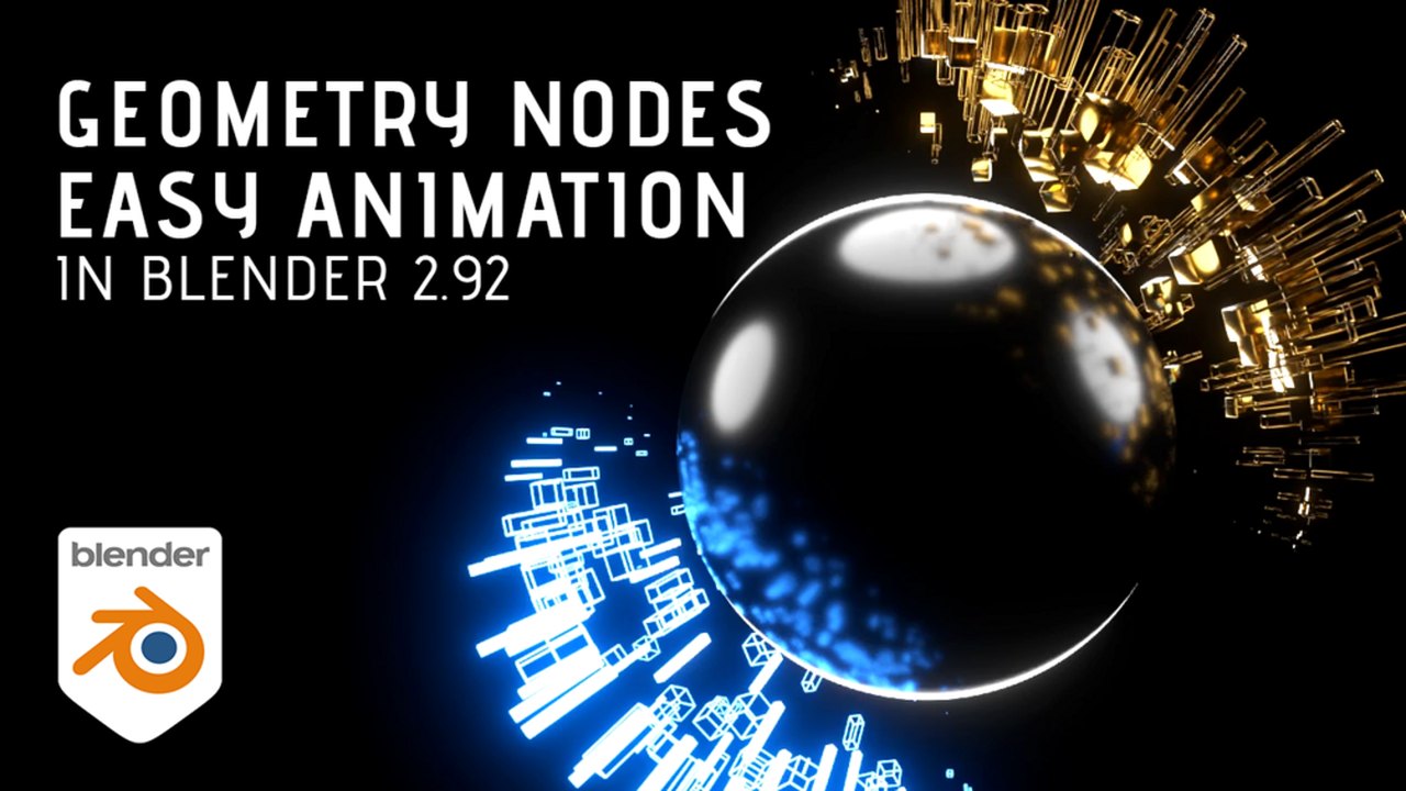 Free Blender 2.92 Geometry Nodes Animation File (Kaizen Tutorials)