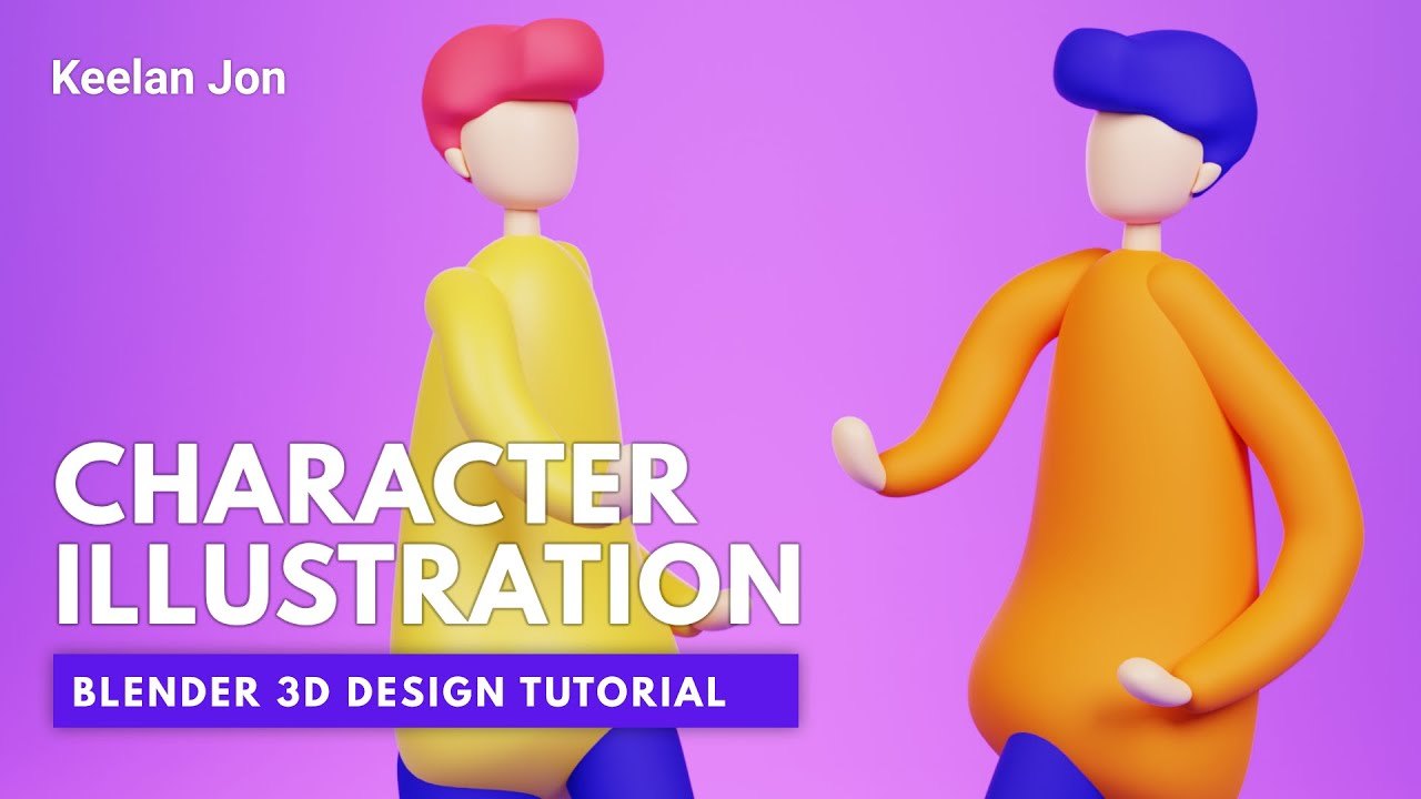 Free Blender Scene: Stylized Character Illustrations (Keelan Jon)