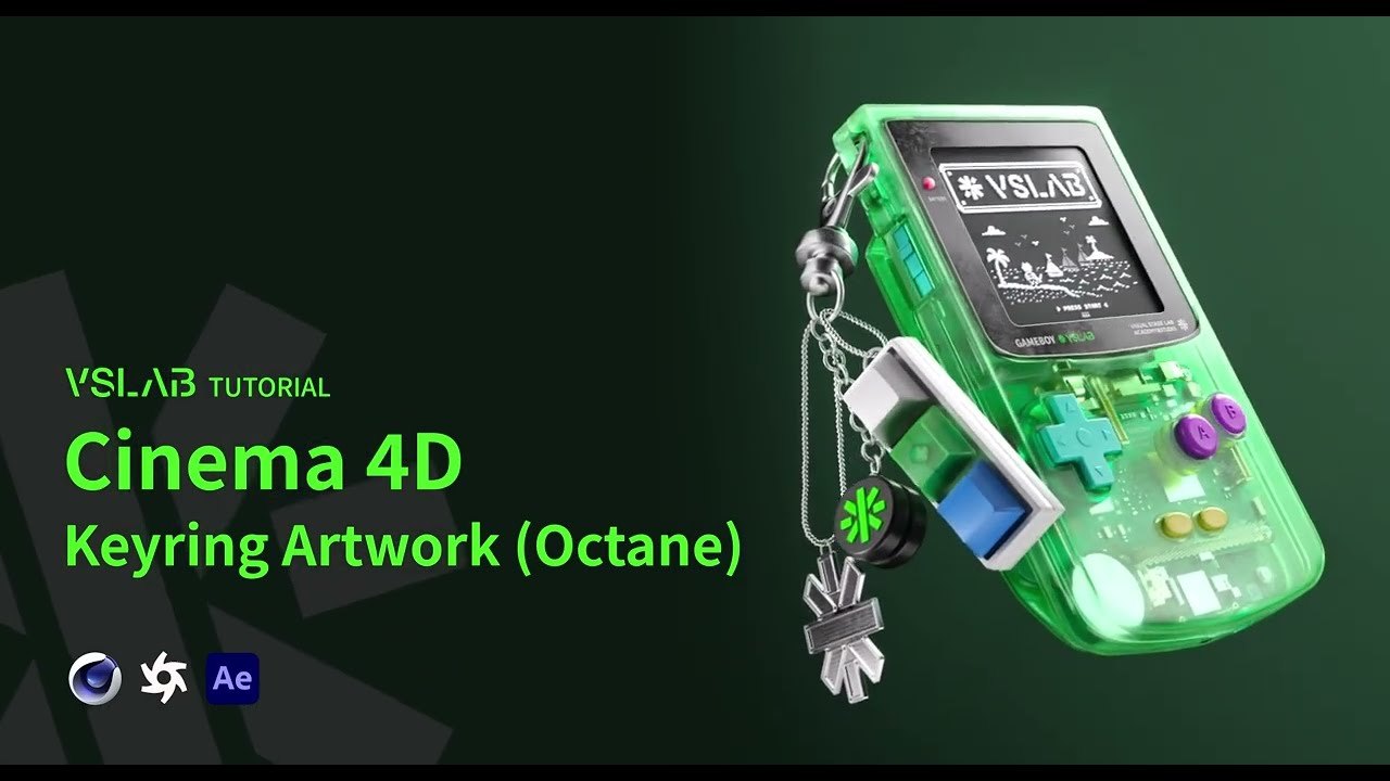 Free Cinema 4D Octane Scene: Game Boy Styleframe (VSLAB)