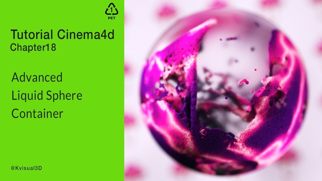 Free Cinema 4D Liquid Sphere Container Scene (Kvisual3D)