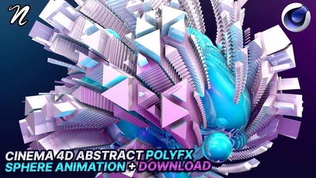Free Cinema 4D PolyFX Sphere Animation Scene (ThatsQehzy)