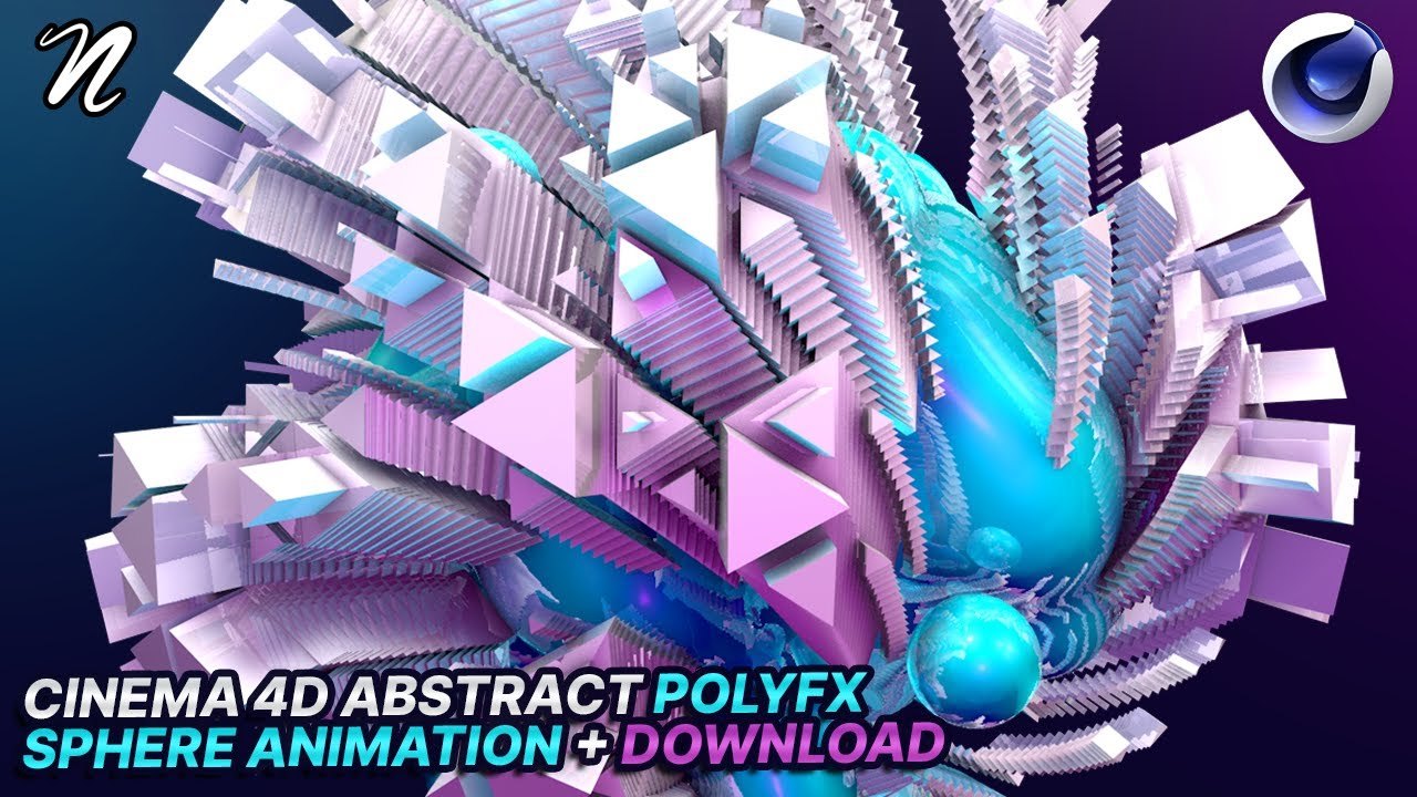 Free Cinema 4D PolyFX Sphere Animation Scene (ThatsQehzy)