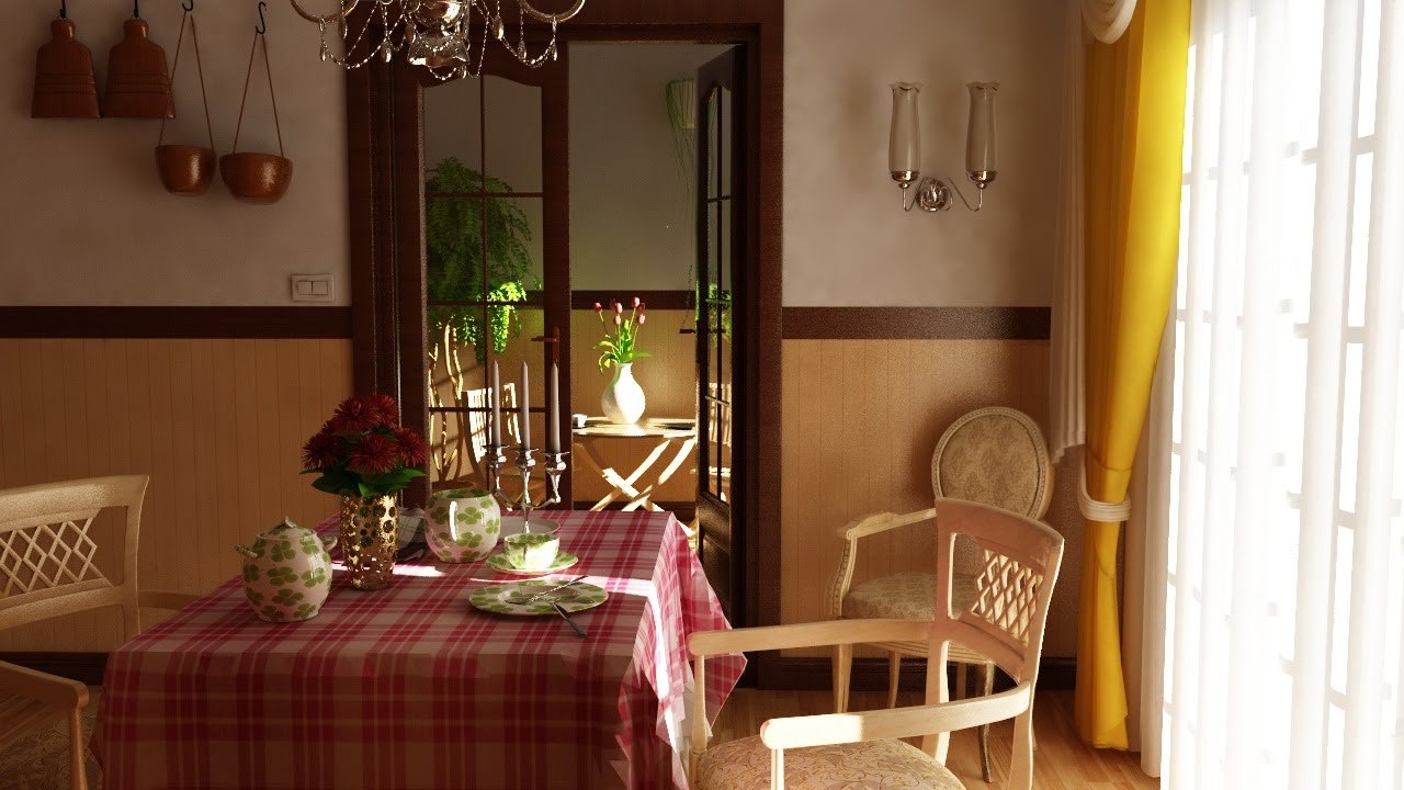 Free Cinema 4D R15 V-Ray Restaurant Interior Scene (TounsiWTF)
