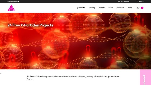 Free X-Particles Cinema 4D Project Files, 24 Scenes (helloluxx)