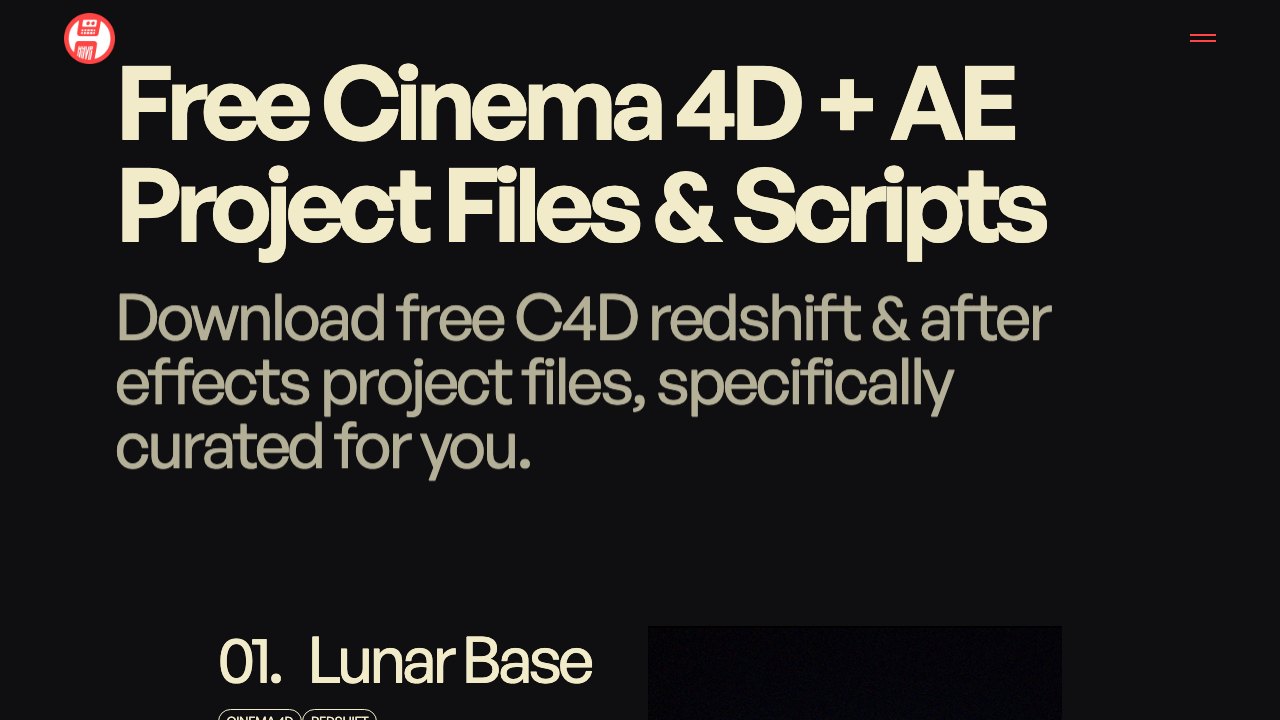 Free Cinema 4D R23 Redshift Lunar Base Scene File (Hyve Studio)
