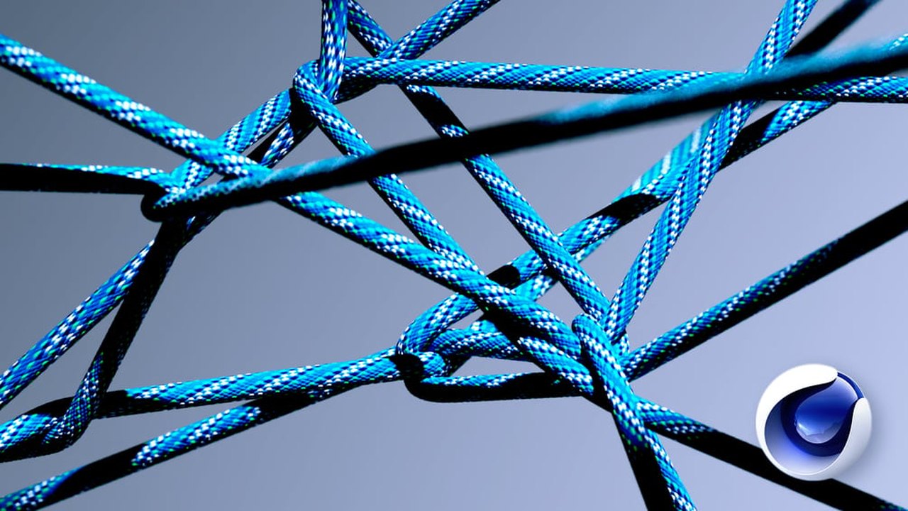 Free Cinema 4D 2023 Redshift Rope Simulation Scenes (eyedesyn)