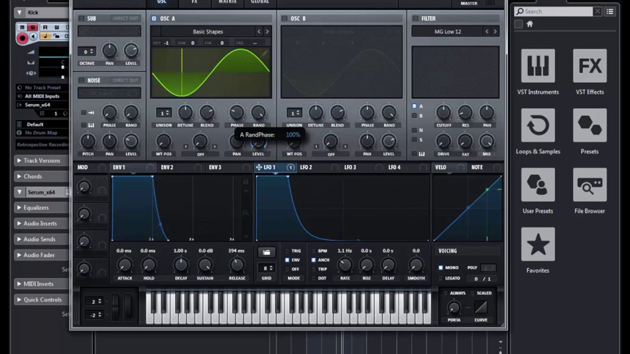 Free Cubase 10.5 Project: Serum Hip-Hop Beat Lesson 030 (J-Path)