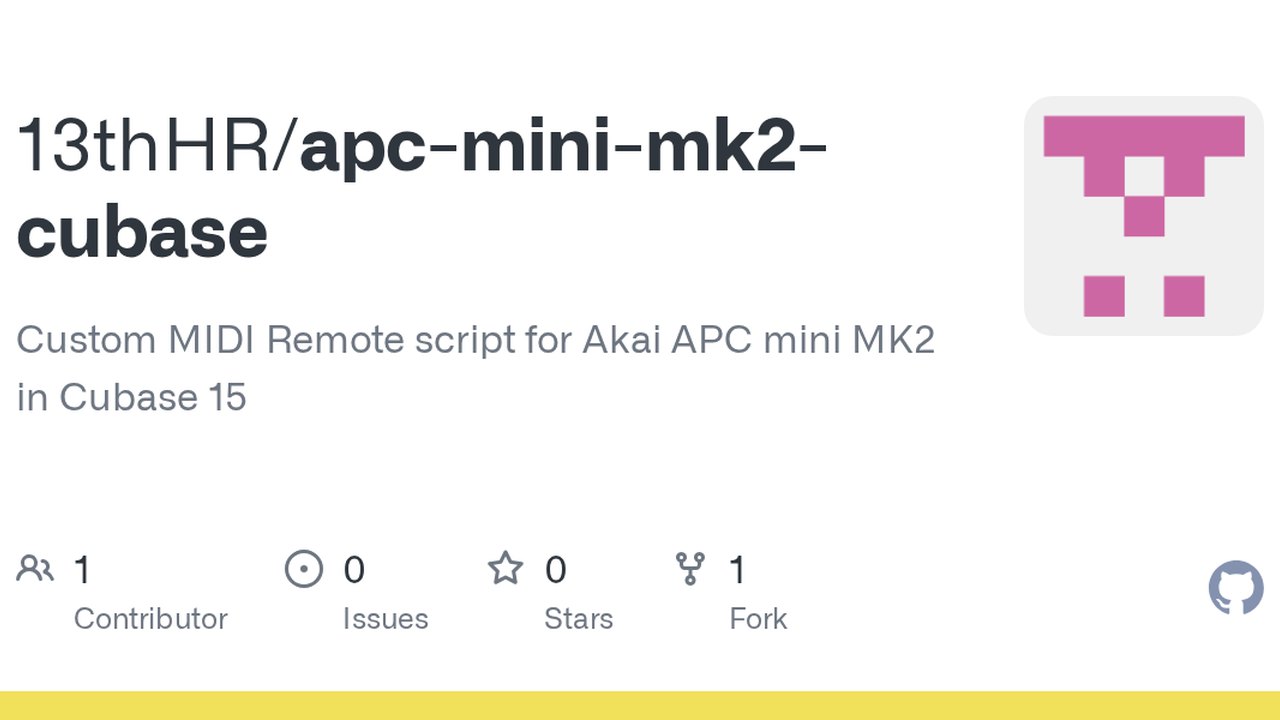 Free Cubase 15 MIDI Remote Script: Akai APC mini MK2 LED Mixer and Drum Pads (13thHouR)