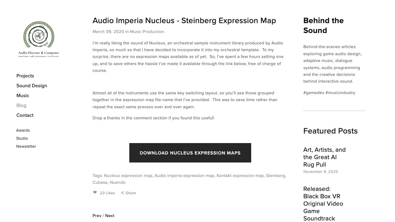 Free Cubase Expression Maps: Audio Imperia Nucleus Orchestral Library (Dara Crawford)