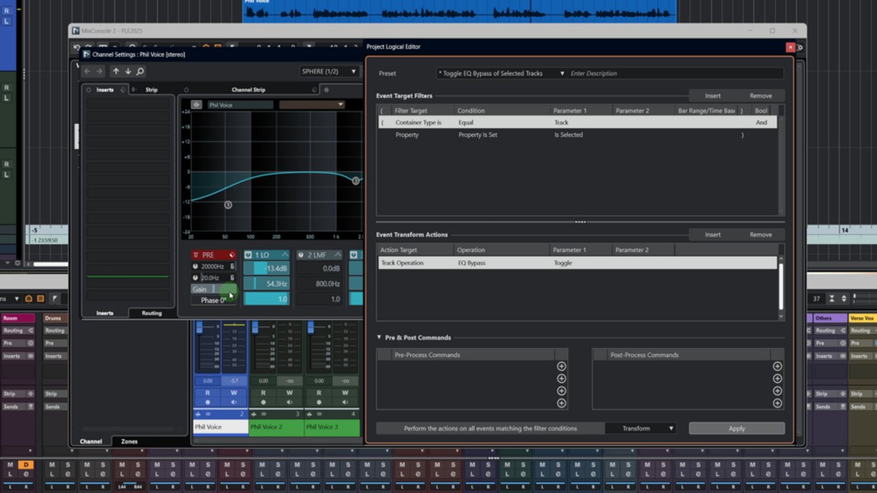 Free Cubase Project Logical Editor Presets: PLE and MIDI Logical Editor Collection (Phil Pendlebury)