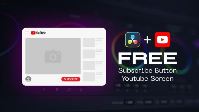 Free Resolve 18.5 Project: YouTube Subscribe Button (Alex Blogoodf)